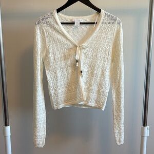 House of Harlow 1960 Cream Crochet Blouse